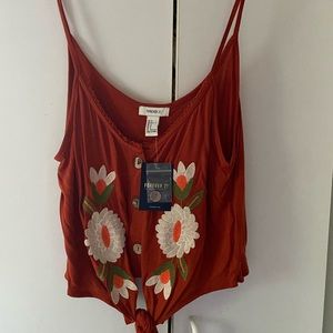 Forever 21 Embroidered Tank